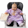 Toddler Bib- full body coverage for self- feeding babies and toddlers- Purple